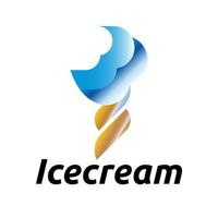 logotipo encantador de la barra de helado vector