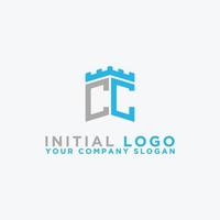 logo design inspiration for companies from the initial letters of the CC logo icon. -Vector vector