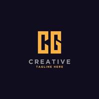 logo design inspiration for companies from the initial letters of the CG logo icon. -Vector vector