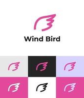 Wings icons logo vector illustrations, Wing Logo, Wings Concept Logo Design