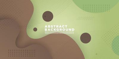 Modern colorful geometric background. green brown elements with fluid gradient. Dynamic shapes composition. Eps10 vector