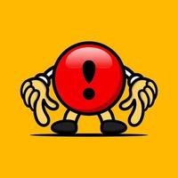 Mascot design illustration collection Warning signs vector