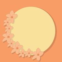 Frangipani flower pastel colours composition copy space background vector illustration