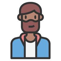 gente icono hombre hipster vector. vector