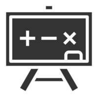 Blackboard Solid Icon Vector Illustration