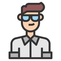 vector de gafas de hombre de icono de personas.