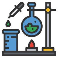 vector de línea de icono de laboratorio