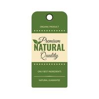 Organic food label and premium quality printable discount coupon. The concept of organic, natural products. vector