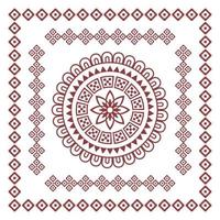 patrón de bufanda tribal. diseño de estilo maorí polinesio para mujer hiyab, alfombra boho, bandana, ropa de cuello, batik, alfombra, chal, funda de almohada. estilo de diseño de patrón cuadrado vector