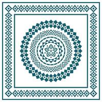 Tribal scarf bandana pattern. Polynesian Maori style design for woman hijab, boho carpet, bandana, neckwear, batik, rug, shawl, pillow case. square patter vector