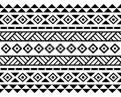 Polynesian Maori tribal aztec seamless pattern. Background for fabric, wallpaper, card template, wrapping paper, carpet, textile, cover. ethnic tattoo style pattern vector