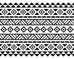 patrón sin costuras azteca tribal maorí polinesio. fondo para tela, papel tapiz, plantilla de tarjeta, papel envolvente, alfombra, textil, cubierta. patrón de estilo de tatuaje étnico vector