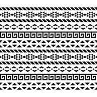 patrón sin costuras azteca tribal maorí polinesio. fondo para tela, papel tapiz, plantilla de tarjeta, papel envolvente, alfombra, textil, cubierta. patrón de estilo de tatuaje étnico vector