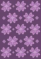 Common mallow flowers vector wallpaper for graphic design and decorative element