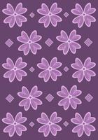 Common mallow flowers vector wallpaper for graphic design and decorative element