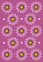 African daisy flowers vector wallpaper for graphic design and decorative element