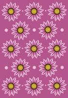 African daisy flowers vector wallpaper for graphic design and decorative element