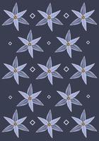 Spring star flowers vector wallpaper for graphic design and decorative element