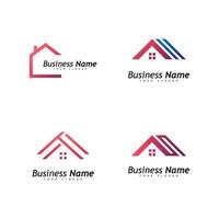 plantilla de vector de logotipo de casa, bienes raíces creativos y plantilla de logotipo de icono de construcción de viviendas