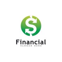 vector de concepto de diseño de logotipo de dinero. logotipo simple financiero o bancario