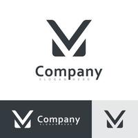 Diseño de vector de logotipo m y v mv, diseño de vector de logotipo inicial creativo