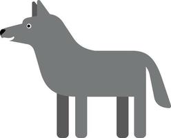 Gray wolf vectorized to animate vector