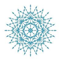 Mandala Round Circle Lace Symbol Icon. Abstract Oriental Mandala Template. Yoga Style Arabesque Pattern Elegant Element Icon vector