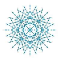 icono de símbolo de encaje de círculo redondo de mandala. plantilla de mandala oriental abstracta. icono de elemento elegante patrón arabesco estilo yoga vector