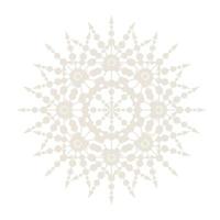 Mandala Round Circle Lace Symbol Icon. Abstract Oriental Mandala Template. Yoga Style Arabesque Pattern Elegant Element Icon vector