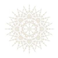 icono de símbolo de encaje de círculo redondo de mandala. plantilla de mandala oriental abstracta. icono de elemento elegante patrón arabesco estilo yoga vector