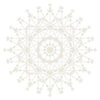 Mandala Round Circle Lace Symbol Icon. Abstract Oriental Mandala Template. Yoga Style Arabesque Pattern Elegant Element Icon vector