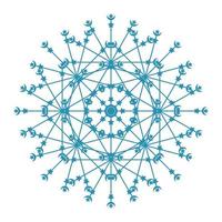 Mandala Round Circle Lace Symbol Icon. Abstract Oriental Mandala Template. Yoga Style Arabesque Pattern Elegant Element Icon vector