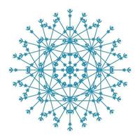 icono de símbolo de encaje de círculo redondo de mandala. plantilla de mandala oriental abstracta. icono de elemento elegante patrón arabesco estilo yoga vector