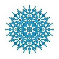 Mandala Round Circle Lace Symbol Icon. Abstract Oriental Mandala Template. Yoga Style Arabesque Pattern Elegant Element Icon vector