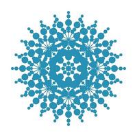 Mandala Round Circle Lace Symbol Icon. Abstract Oriental Mandala Template. Yoga Style Arabesque Pattern Elegant Element Icon vector