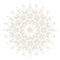 Mandala Round Circle Lace Symbol Icon. Abstract Oriental Mandala Template. Yoga Style Arabesque Pattern Elegant Element Icon vector