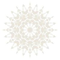 icono de símbolo de encaje de círculo redondo de mandala. plantilla de mandala oriental abstracta. icono de elemento elegante patrón arabesco estilo yoga vector