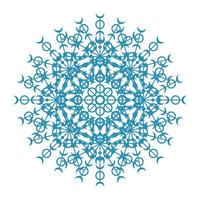 Mandala Round Circle Lace Symbol Icon. Abstract Oriental Mandala Template. Yoga Style Arabesque Pattern Elegant Element Icon vector