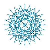 Mandala Round Circle Lace Symbol Icon. Abstract Oriental Mandala Template. Yoga Style Arabesque Pattern Elegant Element Icon vector