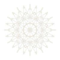 Mandala Round Circle Lace Symbol Icon. Abstract Oriental Mandala Template. Yoga Style Arabesque Pattern Elegant Element Icon vector
