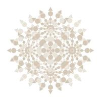 Mandala Round Circle Lace Symbol Icon. Abstract Oriental Mandala Template. Yoga Style Arabesque Pattern Elegant Element Icon vector