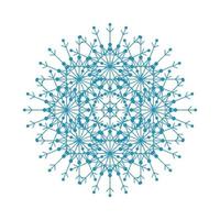 Mandala Round Circle Lace Symbol Icon. Abstract Oriental Mandala Template. Yoga Style Arabesque Pattern Elegant Element Icon vector