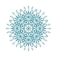 Mandala Round Circle Lace Symbol Icon. Abstract Oriental Mandala Template. Yoga Style Arabesque Pattern Elegant Element Icon vector