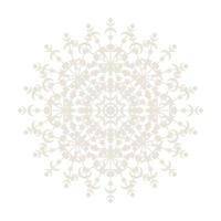 Mandala Round Circle Lace Symbol Icon. Abstract Oriental Mandala Template. Yoga Style Arabesque Pattern Elegant Element Icon vector
