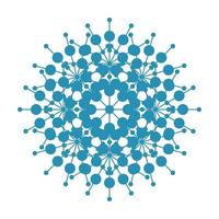 Mandala Round Circle Lace Symbol Icon. Abstract Oriental Mandala Template. Yoga Style Arabesque Pattern Elegant Element Icon vector