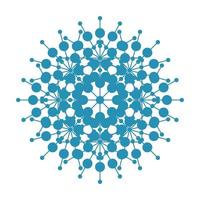 Mandala Round Circle Lace Symbol Icon. Abstract Oriental Mandala Template. Yoga Style Arabesque Pattern Elegant Element Icon vector