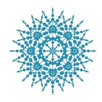 Mandala Round Circle Lace Symbol Icon. Abstract Oriental Mandala Template. Yoga Style Arabesque Pattern Elegant Element Icon vector