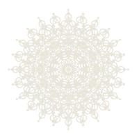 Mandala Round Circle Lace Symbol Icon. Abstract Oriental Mandala Template. Yoga Style Arabesque Pattern Elegant Element Icon vector