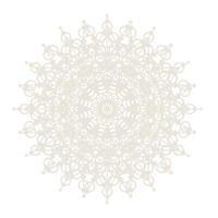 icono de símbolo de encaje de círculo redondo de mandala. plantilla de mandala oriental abstracta. icono de elemento elegante patrón arabesco estilo yoga vector