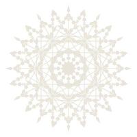 Mandala Round Circle Lace Symbol Icon. Abstract Oriental Mandala Template. Yoga Style Arabesque Pattern Elegant Element Icon vector